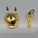 Illinois Cabinet Lock Dead Bolt 3/4"L x 7/8" Cyl D5045 Brass Keyed Different 1
