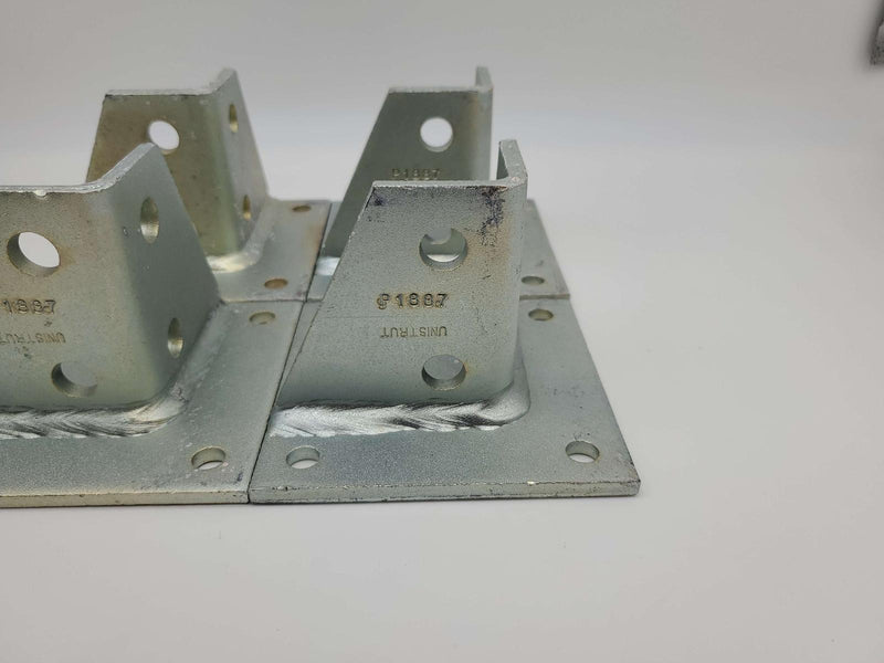 Unistrut P1887 Corner Post Bases 5" x 5" Base 1-5/8" Channel Width Pack of 4 3