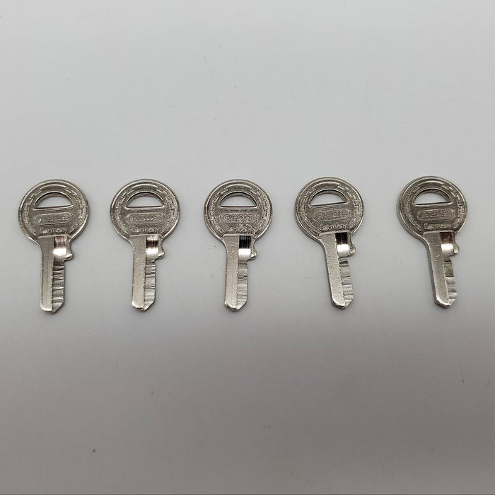 5x Abus 65/20 KBR Old Padlock Key Blanks #90210 Nickel Plated 3 Pin 3