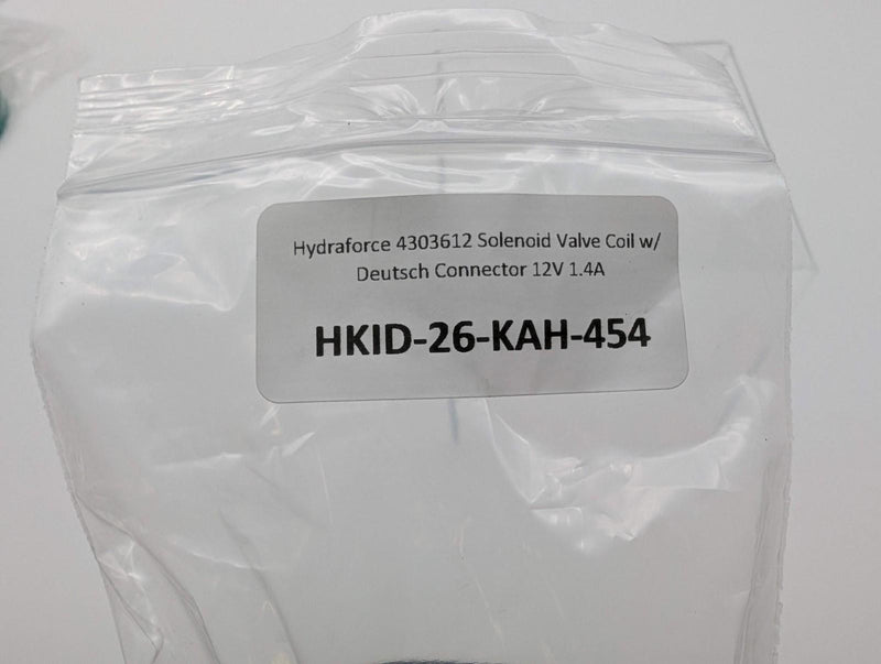 Hydraforce 4303612 Solenoid Valve Coil w/ Deutsch Connector 12V 1.4A