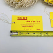 Linco 0010052 Unsafe Condition Tag Yellow Red 2-5/8in x 5-1/4in Lot of 200 Tags 5