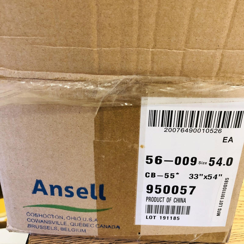 Ansell 56-009 Bib Apron PVC Vinyl 33 in Width x 54 in Length Blue Pack of 12 2