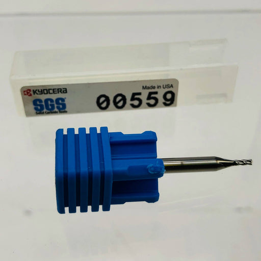 Kyocera 00559 Endmill .050 4FL Square End Series M4S .050X1/8X.150X1-1/2 .15 LOC 1