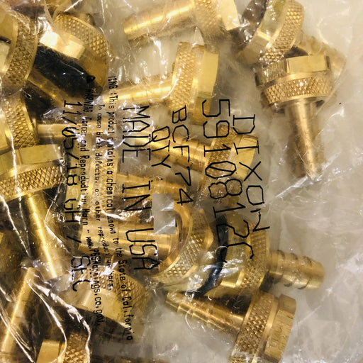 6pk Dixon BCF74 Coupling Coupler 1/2" GHT Female x 1/2" Hose ID Brass Fitting 2