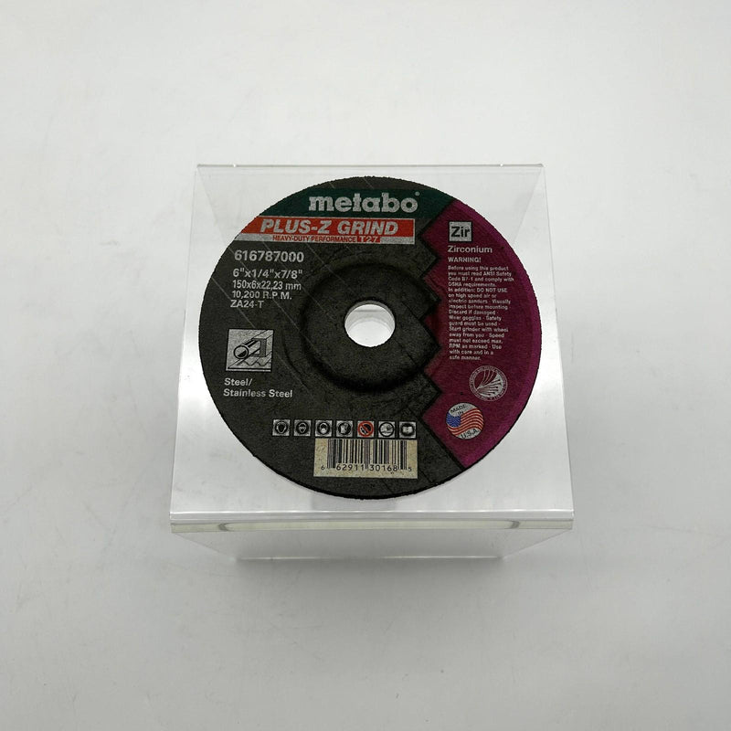 Metabo Plus-Z 616787000 Grinding Wheel 6" x 1/4" x 7/8" Type 27 ZA24T ZA 1ct 8