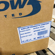 Airflow Products AFP2000-16254 Air Filter Pleated 16x25x4 SC Merv 10 Case/6pk 4