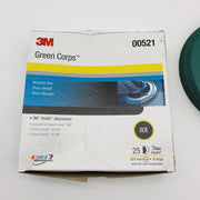 3M 00521 Abrasive Sanding Disc Green Corps 8in Hookit 80E Medium Pack of 25 3