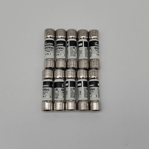 Bussmann KTK-7 Fuses 7A 600V Fast Acting Midget Fuses Pack of 10 1