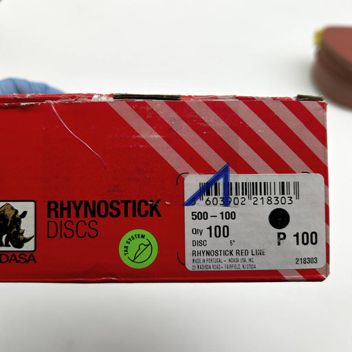 Indasa Rhynostick 500-100 Disc Self Adhesive Solid 5inch Redline P100 100/Box 2