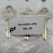 10x Ilco A1011-27N Key Blanks Russwin N27-6 Nickel Plated 6 Pin NOS 4