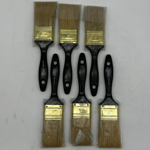 Osborn 70070 Varnish Brush 2in Wide 9/16in Thick 2-3/4in Trim White Bristle 6pk 1