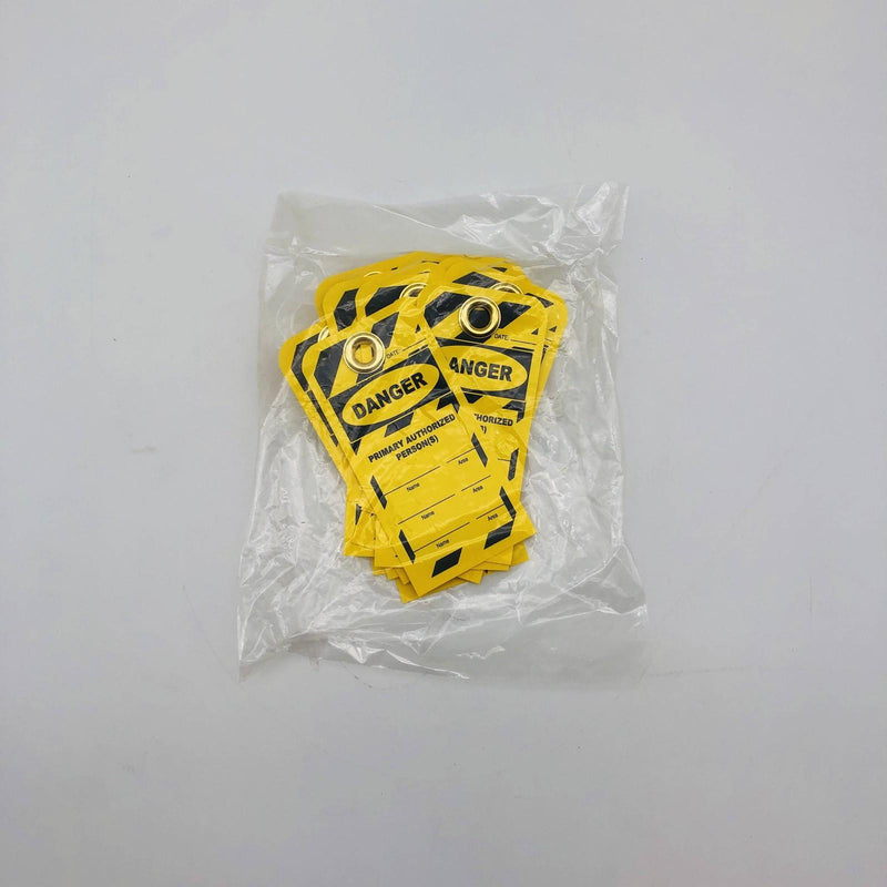 Accuform CU29745 Danger Lockout Tag Yellow Black Primary Authorized Person 25pk 8