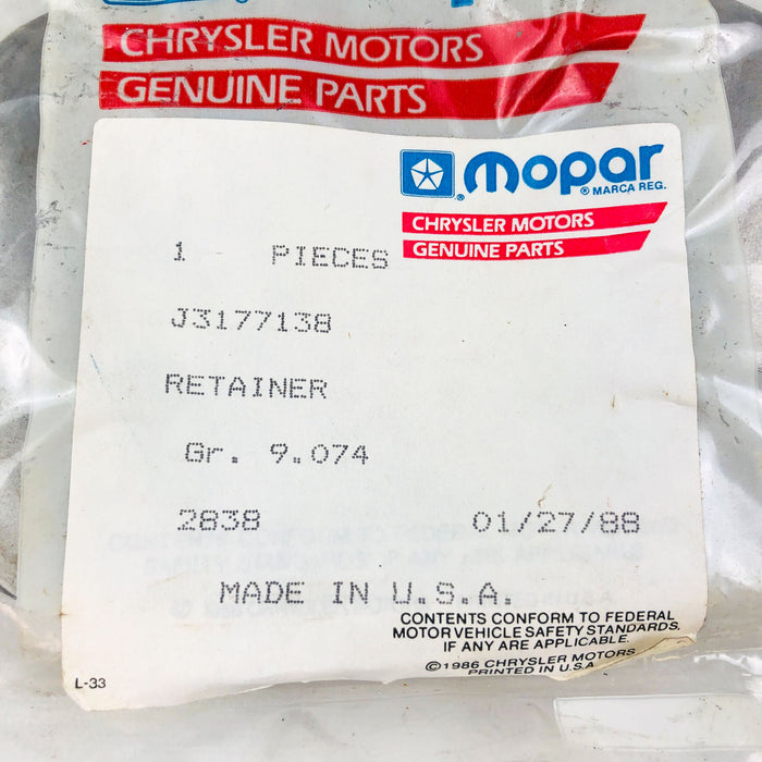 Mopar J3177138 Axle Shaft Seal Retainer Genuine OEM New Old Stock NOS 3
