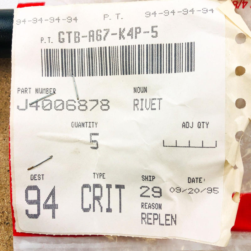 Mopar J4006878 Rivet for Door Striker Cover OEM NOS 1984 Jeep Wrangler 3