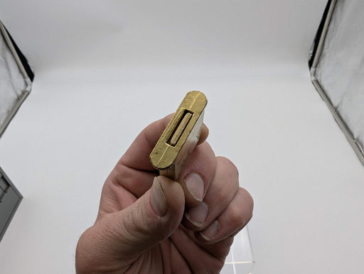 National C8207 Furniture Lock RH Door or Drawer Deadbolt Type Polished Brass 2