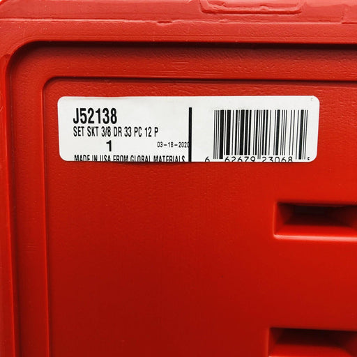 Stanley Proto J52138 Socket Set Combination 3/8 Drive 12PT Imperial 33PC 2