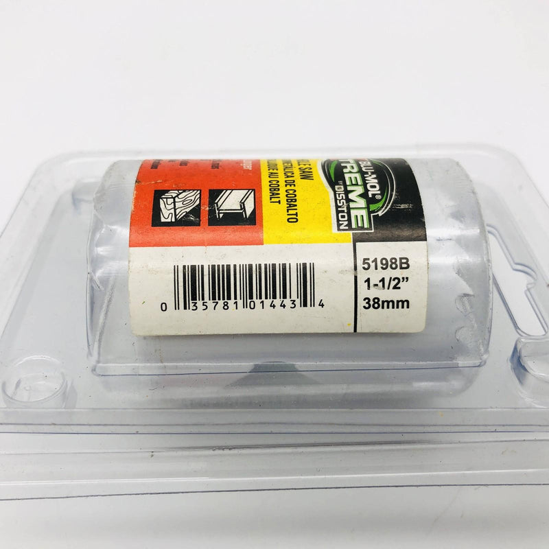 Blu Mol Xtreme 5198B Hole Saw 1-1/2" / 38mm Cobalt Steel Bi-Metal Cats Eye Open 3