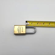 American 530 Padlock 1-5/8"L x 0.25"D Shackle 1-3/8" Brass Body SFIC No Core 7