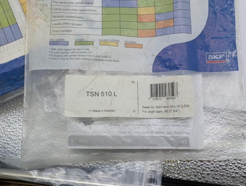 SKF TSN 510 L For Lip Seal for Pedestal Bearing Housing 45mm Shaft 70.5mm OD 4