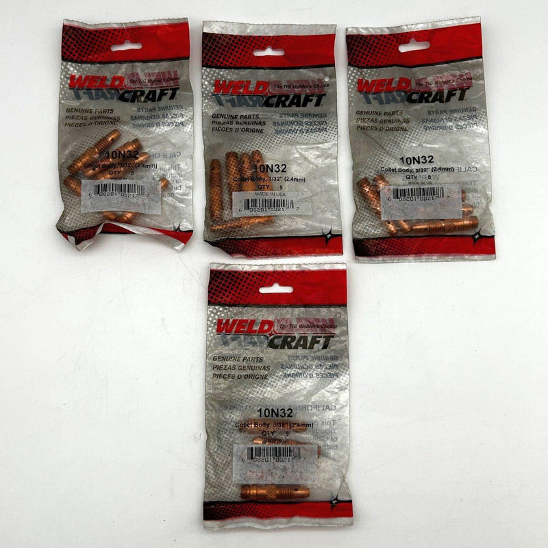 WeldCraft 10N32 Collet Body for 3/32" 2.4mm Copper for Tig Welding Lot of 20