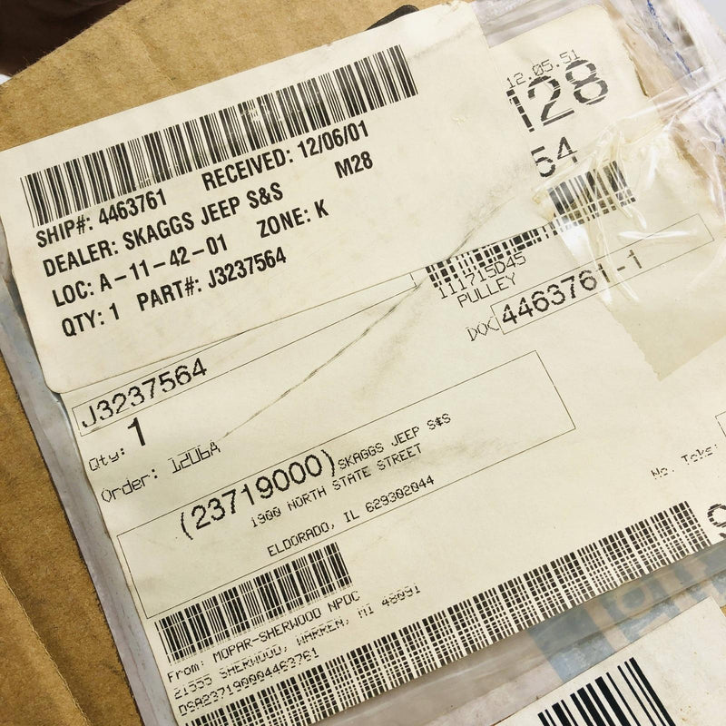 Mopar 3237564 Water Pump Pulley OEM NOS 94-95 Jeep YJ XJ 2.5L Engine KDX Open 3