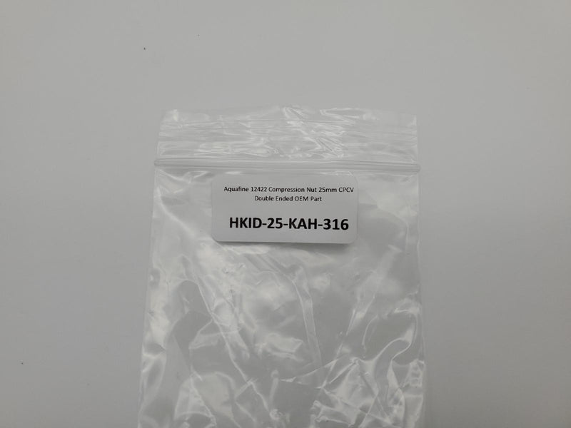 Aquafine 12422 Compression Nut 25mm CPCV Double Ended OEM Part 3