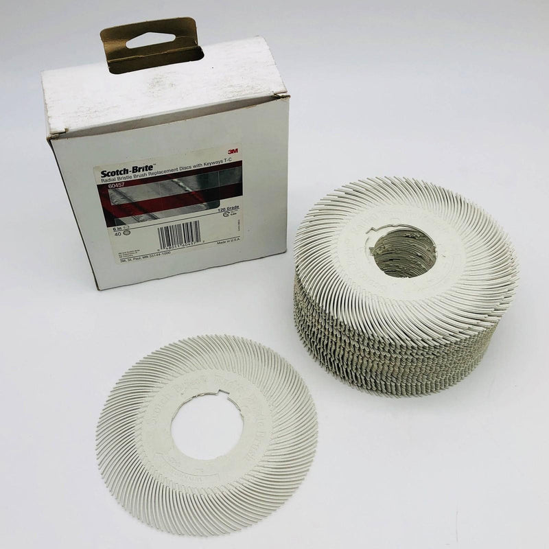 3M Scotch Brite 60457 Radial Bristle Brush Replacement Discs 6in w/ Keyways 40PK 1