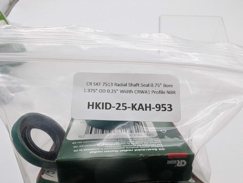 CR SKF 7513 Radial Shaft Seal 0.75" Bore 1.375" OD 0.25" Width CRWA1 Profile NBR 4