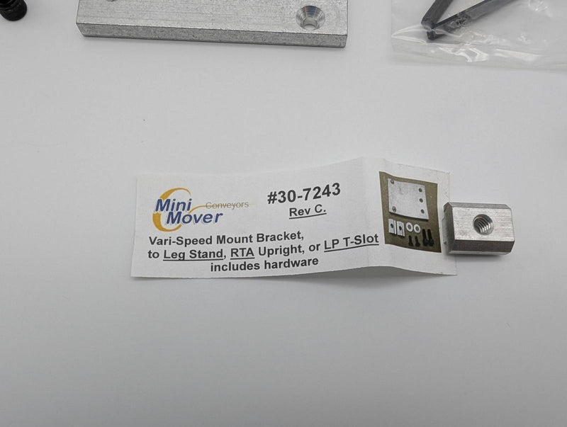 Mini Mover 30-7243 Vari-Speed Enclosure Mount Bracket Leg Stand T-Slot 2