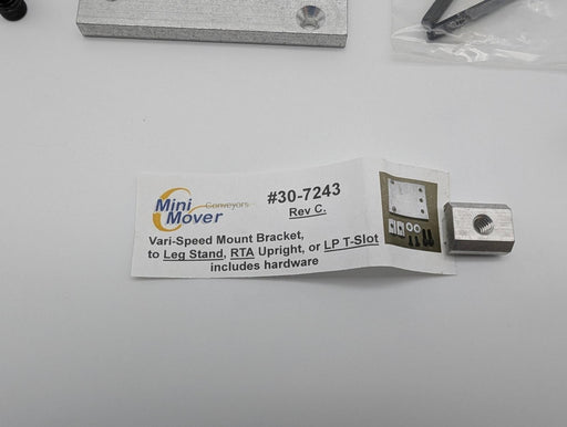 Mini Mover 30-7243 Vari-Speed Enclosure Mount Bracket Leg Stand T-Slot 2