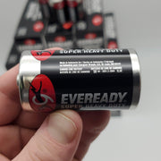 Eveready D Batteries Super Heavy Duty Carbon Zinc 1.5V 1250 R20 Case of 48 5