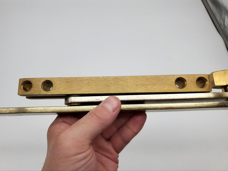 Rixson 8-2221 Door Holder & Stopper Satin Brass 8-HD Heavy Duty Surface Mount 9