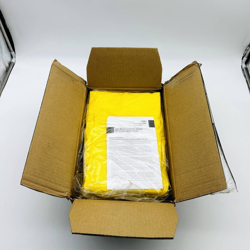 Dupont Tychem 2000 Yellow Coverall Large w/ Hood QC127TYLLG000400 Pack of 4 5