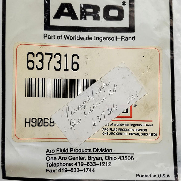 Ingersoll Rand 637316 Service Kit fits 66913 66914 66915 Pumps 5