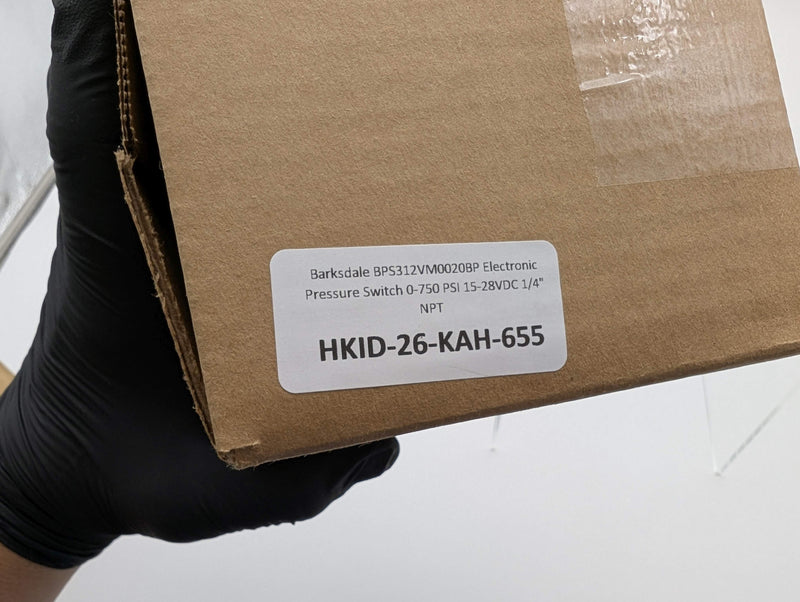 Barksdale BPS312VM0020BP Electronic Pressure Switch 0-750 PSI 15-28VDC 1/4" NPT 6