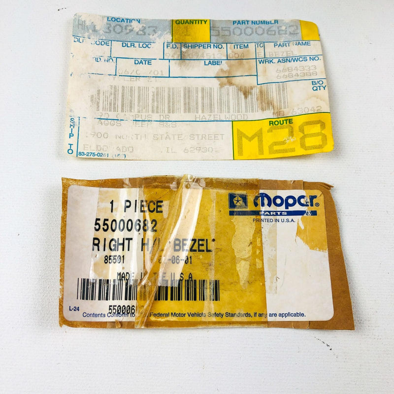 Mopar 55000682 Bezel for Headlamp Headlight Right RH OEM New NOS 8955000680 3