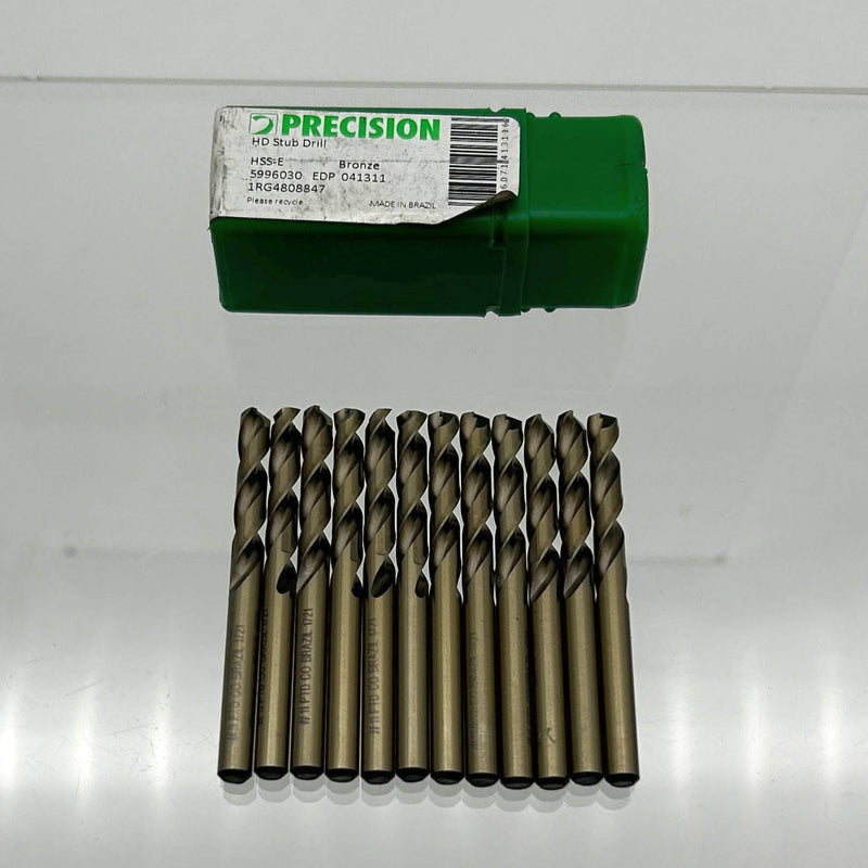 Precision Twist Drill M41CON11 Stub Drill ANSI N11 5996030 HSS-E Bronze 135 12pk
