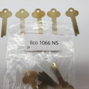 5x Ilco 1066 Key Blanks For Diebold Safe Deposit Locks Nickel Silver NOS 4