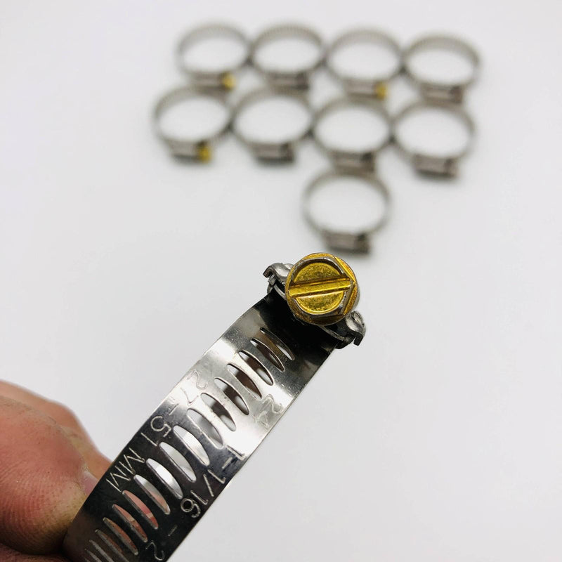 Breeze 64024 Hose Clamp 1-1/16 x 2in Worm Drive 301 SS Band 410 SS Screw 10pk 9