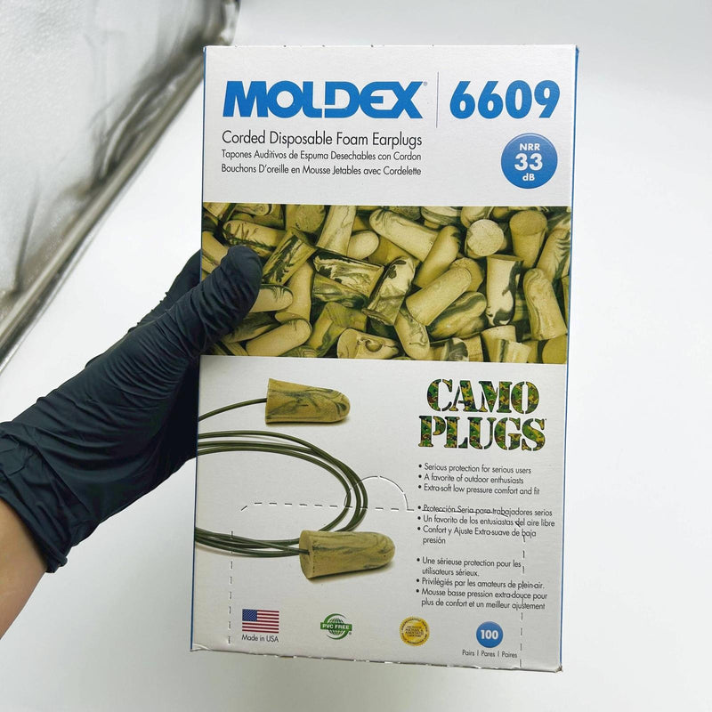 Moldex 6609 Earplugs Camo Hearing Protection NRR 33 DB Corded Dispos Foam 100pr 3