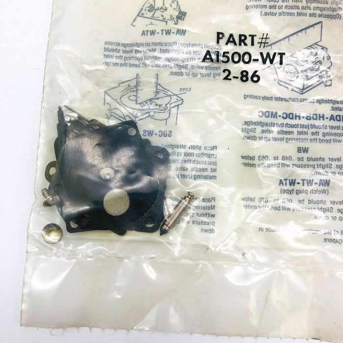 Walbro A1500-WT Carburetor Kit OEM New Old Stock NOS Sealed 4