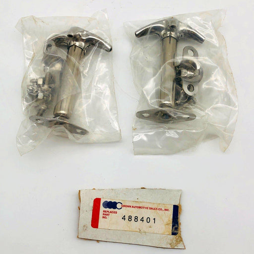 Crown 488401 Hood Latch Catch Set New Old Stock NOS For Jeep Open 1