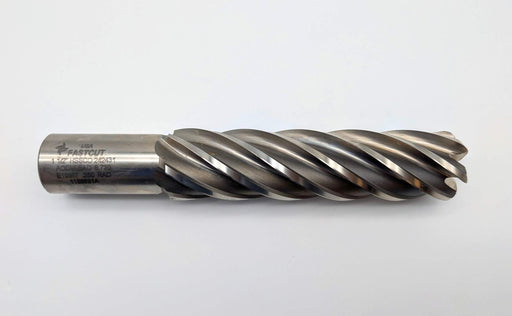 Fastcut 1.5" End Mill 6 Flute 0.250" Radius 1.25" Shank 6" LOC 8.5"" OAL HSSCO 1