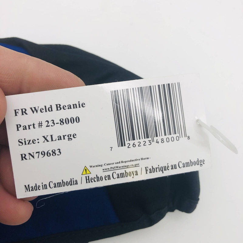 Weldas 23-8000XL Welding Beanie XL Flame Retardant Royal Blue Pack of 12 3