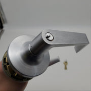 Yale Door Lever Entry Lock Double Cylinder Satin Chrome Lever Only AU5417LN 3