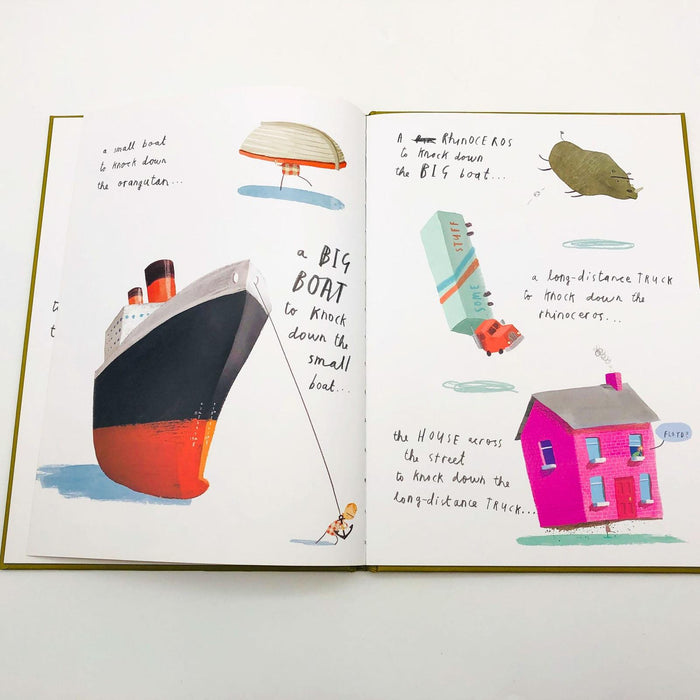 Stuck Oliver Jeffers Hardcover 2011 Flying Kite Tree Trouble Perseverance 8