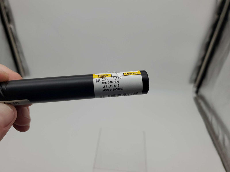 Guhring 7/16" Drill Bit 118 Deg 5.59" OAL 3.7" LOC HSS Steam Oxide Series 205 5