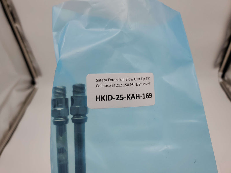 Safety Extension Blow Gun Tip 12" Coilhose ST212 150 PSI 1/8" MNPT 5