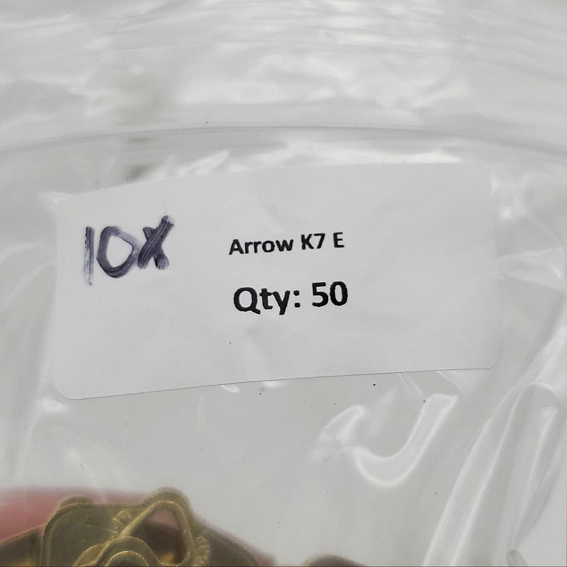 10x Arrow K7 E Key Blanks E Keyway Nickel Silver 6 Pin NOS 3