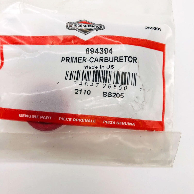 Briggs and Stratton 694394 Carburetor Primer Bulb OEM NOS Replaces 281661 5